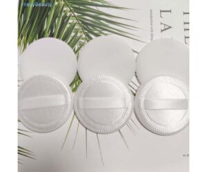 Good Quality White Cotton 4mm Thin Puff with Ribbon