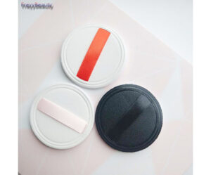 PU leather flocking makeup puff