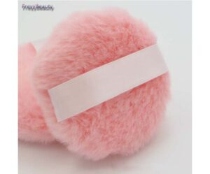 long soft plush makeup round talc puff
